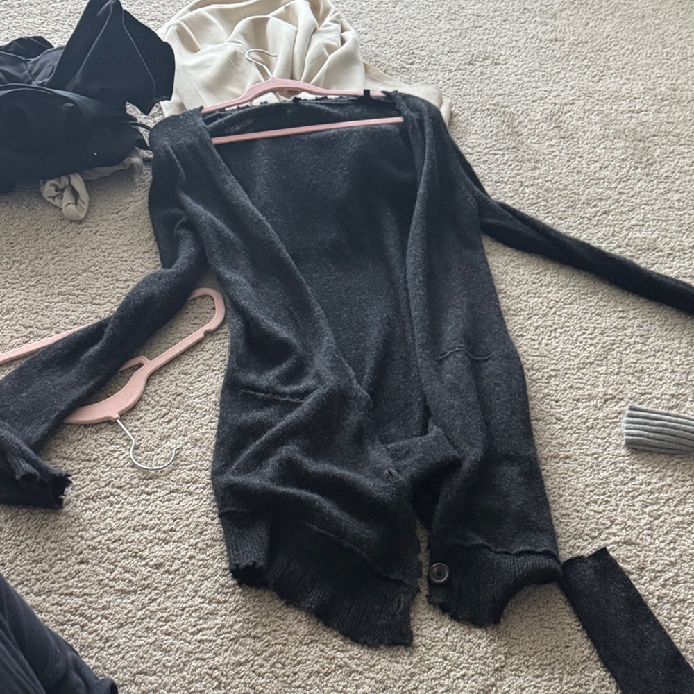 R13 Black Cardigan Sweater